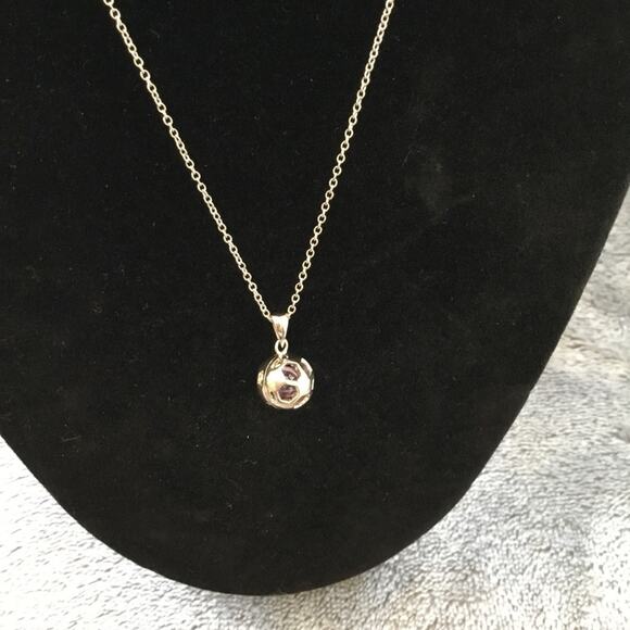 Shopeunoia Boutique Jewelry - Sterling Silver Soccer Necklace